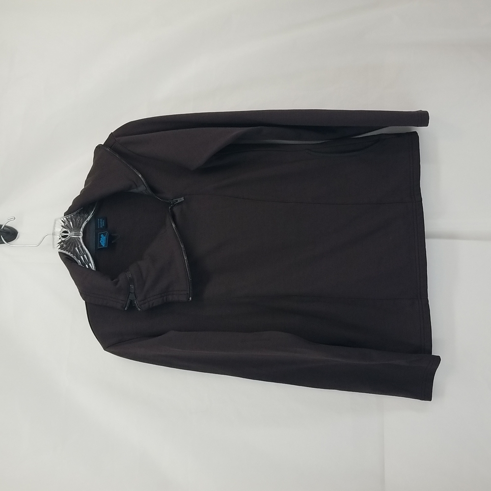 EASTERN MOUNTAIN SPORTS Brown Funnel-Neck Pullover Jacket Sweatshirt w/ Pockets